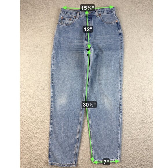 Levis 560 Jeans Womens 12 Reg VTG Blue Loose Fit Straight Leg Baggy 90's Denim - Picture 3 of 8
